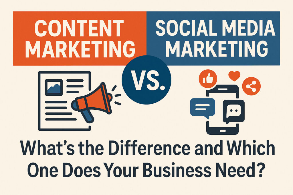 Content Marketing vs. Social Media Marketing: What’s the Difference and Which One Does Your Business Need?