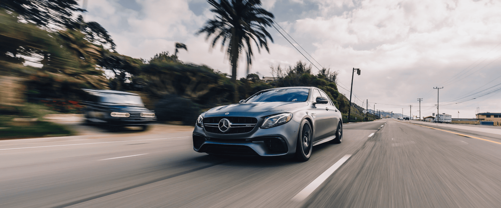 Image of a vehicle driving through a local area